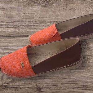 Michael Kors Orange and Brown Espadrilles Casual Comfort